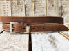 Handcrafted Brown Leather Belt with Silver Buckle - Stylish Unisex Accessory for Men and Women