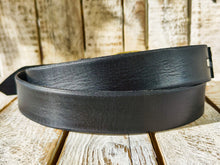 Handcrafted original Black Leather Studded Belt with Bronze Buckle and unique design by Ishaor
