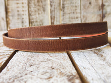 Handmade Brown Narrow Leather Belt with Silver Buckle - Stylish Accessory for Men or Women