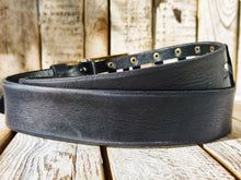 Handmade Black Leather Studded Rocker Belt - Artisan Quality for Men - Unique Design - Perfect for Rocker Style