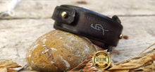 Mens Customizable Brown Leather Wrap Cuff - Handcrafted with Genuine Leather
