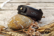 Mens Customizable Brown Wrap Cuff - Handmade with Genuine Leather