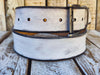 Vintage White Leather Belt - Custom Mens Accessories for Christmas - Stylish Durable - Perfect Belt Gift for Him
