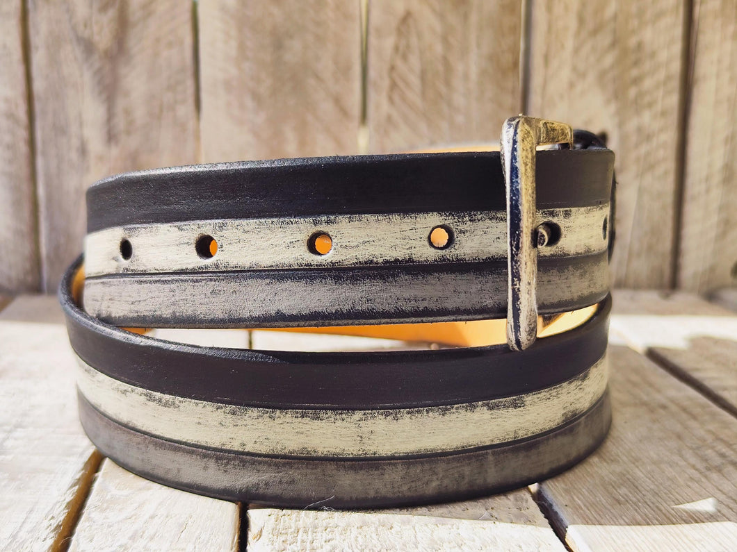 Unique Leather Belt for Men Women Rustic Style Buckle Belt Handcrafted Leather Accessories