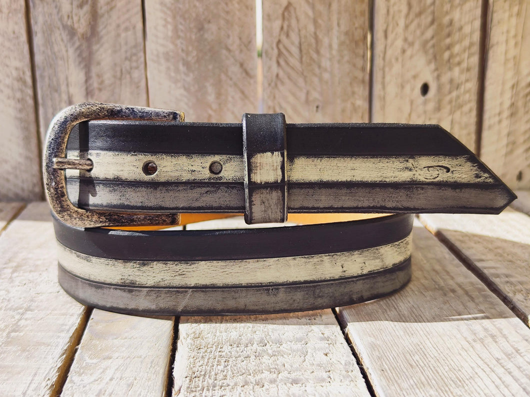 Unique Leather Belt for Men Women Rustic Style Buckle Belt Handcrafted Leather Accessories