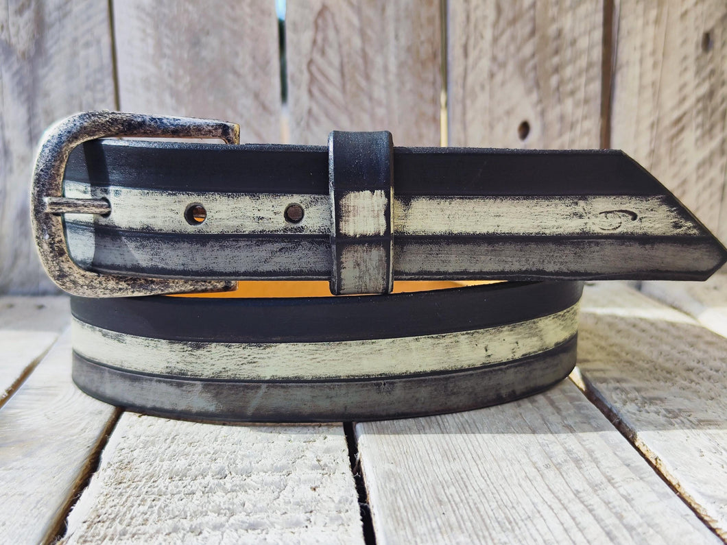 Unique Leather Belt for Men Women Rustic Style Buckle Belt Handcrafted Leather Accessories