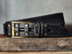 Black Leather Studded Belt – Handmade Full Grain Leather Belt with Metal Rivets – Statement Belt