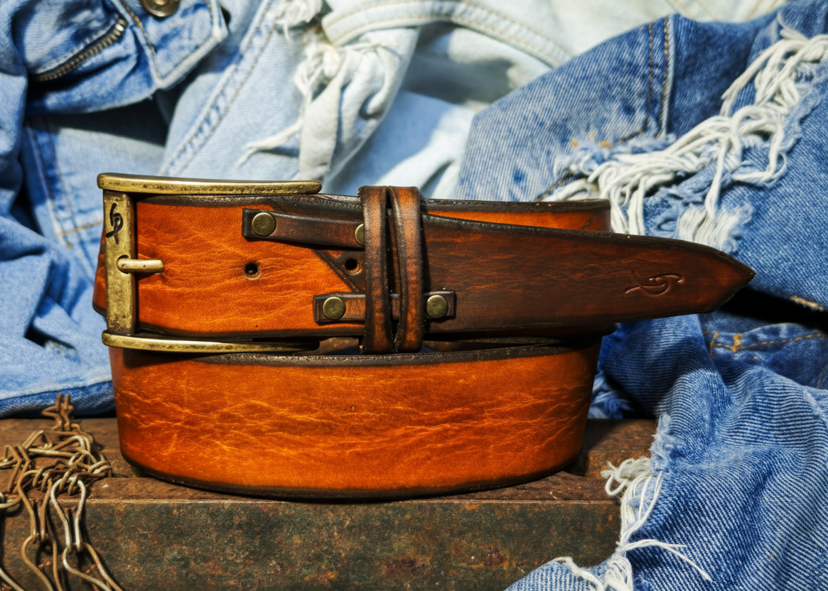 Brown Leather Belt By Ishaor  The  Perfect  Gift for men