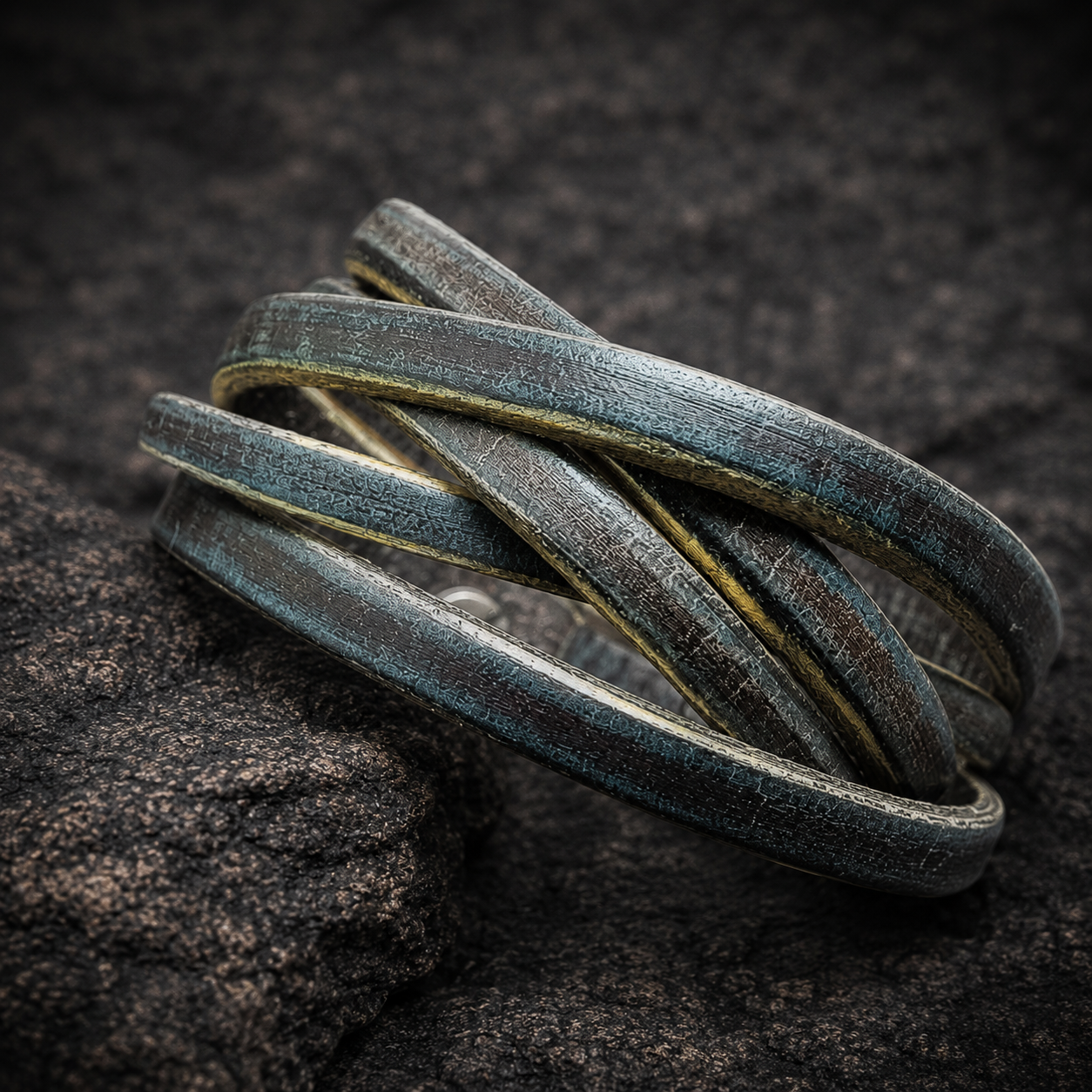 Light Blue Brown and Gold Color Bracelet For Women