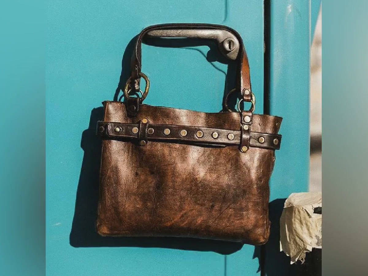 Brown Leather Bag, Woman's Clutch Bag, Boho Leather Bag, Designer Bag, Her Purse, Brown Handbag, Leather Handbag, Leather Gift for Her