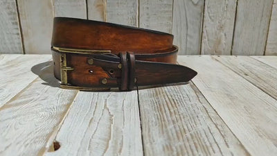 Brown Leather Belt By Ishaor  The  Perfect  Gift for men