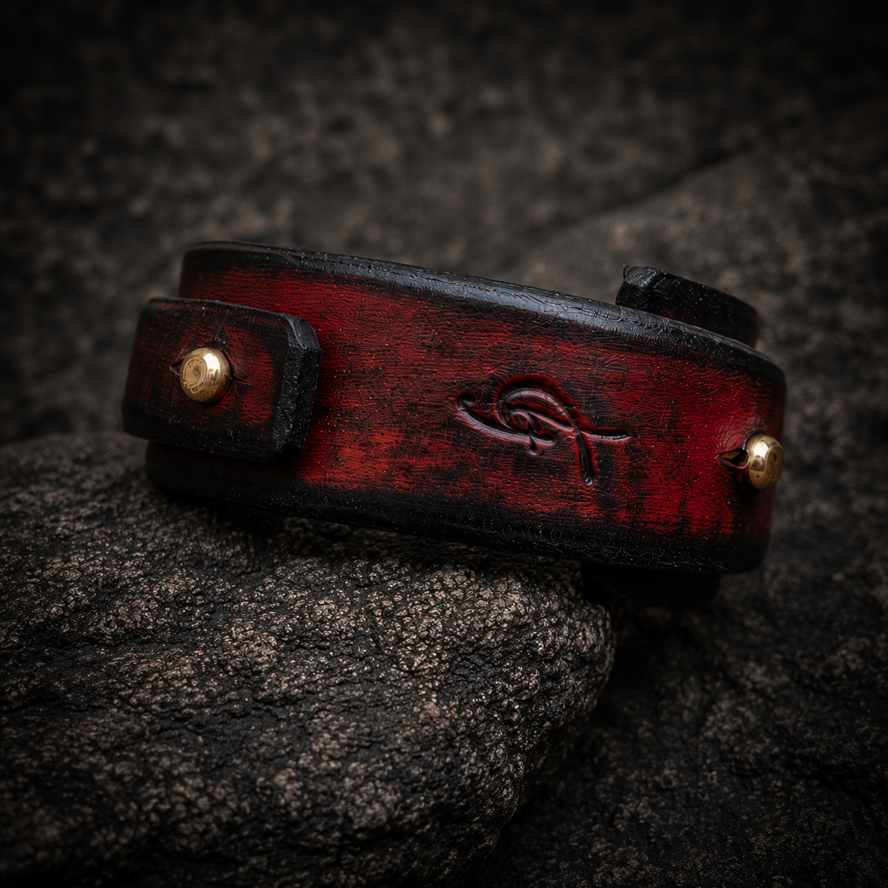 Personalized Men's Steampunk Leather Cuff Bracelet