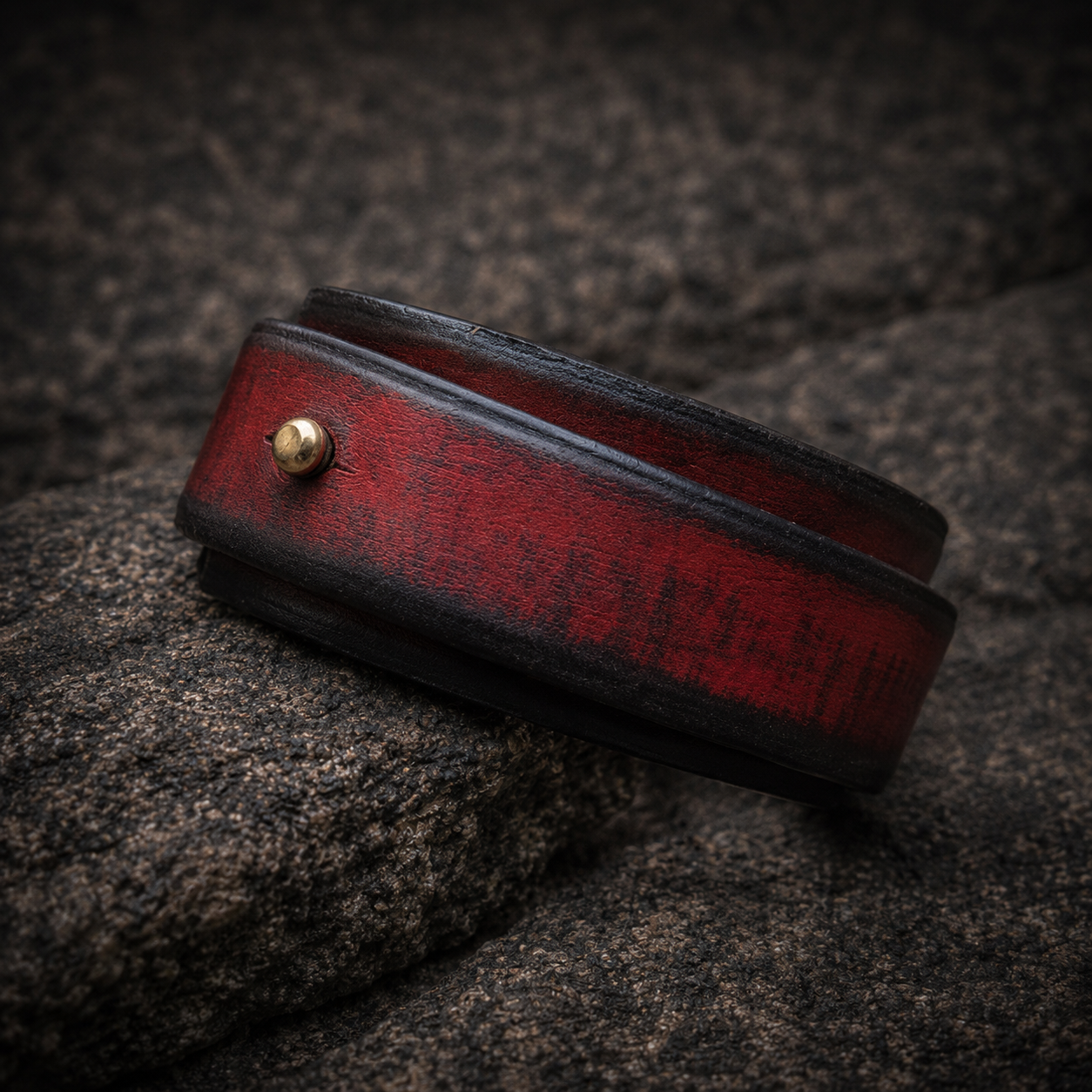 Personalized Men's Steampunk Leather Cuff Bracelet