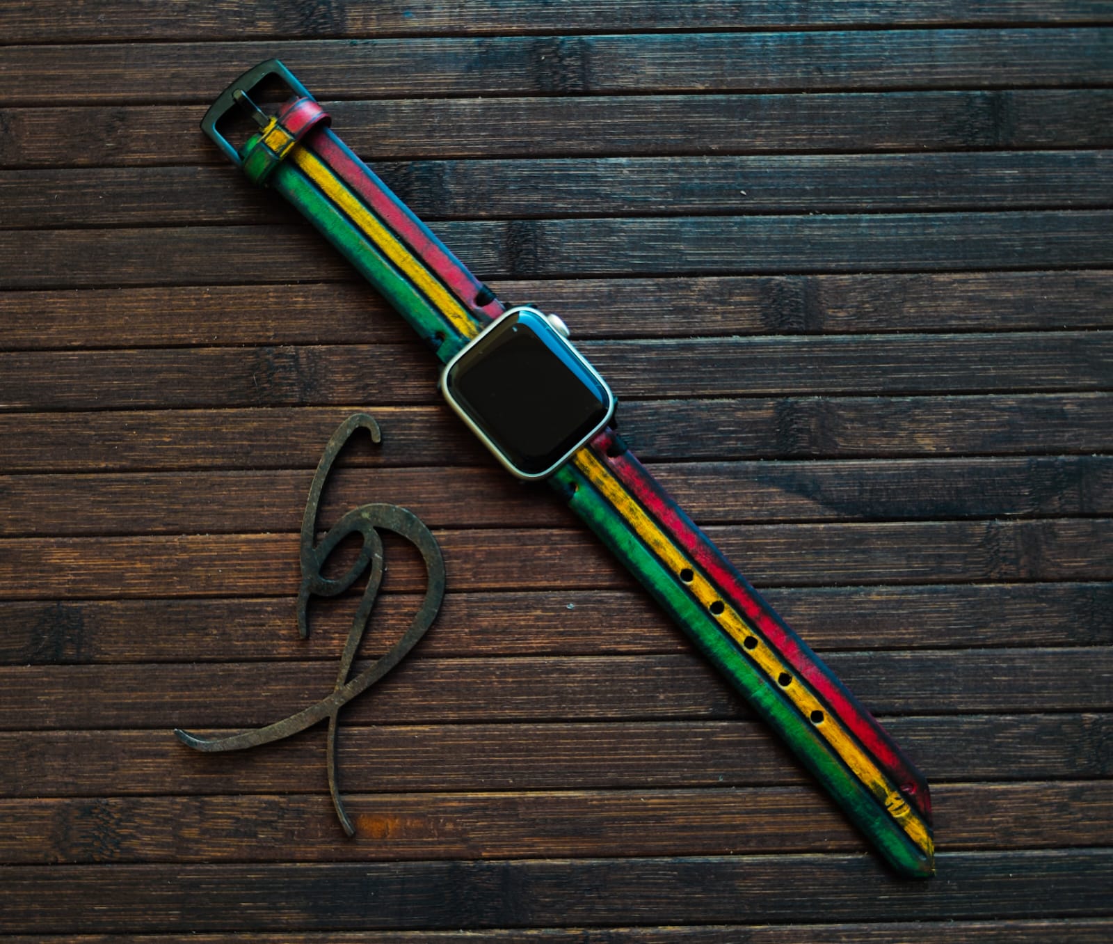 Apple Watch Band - Rasta Leather