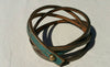 Turquoise leather dog collar with brown wash. To add "good girl"