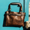 Small brown leather bag