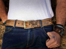 Two pieces belt - Brown