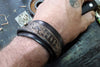 Biker leather bracelet