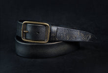 Electeic Leather Belt - Black & Gold