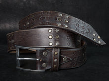 Wifi Belt - Brown with Blue Wash