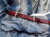Narrow Belt - Red with Black Wash