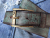 Turquoise belt with vintage wash - wide belt
