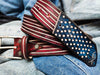 American Flag - leather belt