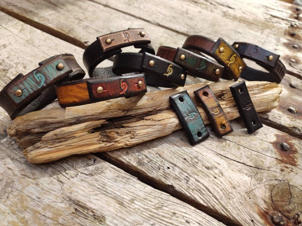Men's Bracelet, Men's Leather Bracelet, Personalized bracelet, Personalized gift, Brown Leather, Genuine Leather, Wrap Bracelet,gift for him