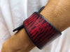 Red bracelet, Leather Wrap, women's Bracelet, Leather Bracelet,Wrap Bracelet, Luxury bracelet, Wide bracelet, Boho Bracelet,Handmade