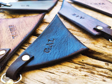 Personalize leather family keychain