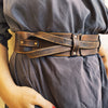 brown leather waist belt