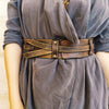 brown leather waist belt