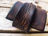 Wide brown leather wrap
