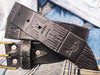 A handmade black leather belt embossing with heat sink cooler unique design belt with vintage finish, the perfect gift for computer lovers