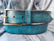 Men's Leather Belt, blue Belt, Mens Leather Accessories, Custom Leather Belt, Gift for father, Leather Belt, Men's Belt, Belt for Him