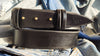 Black leather belt without buckle and unique vintage design, stunning jeans belt ,black belt made by hand perfect personalized gift for him