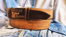 Two Pieces Belt (Narrow) -  Brown & Dark Brown