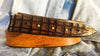 Brown leather belt without buckle and unique design with alligator texture ,brown belt made by hand perfect personalized gift for him