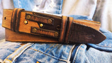 Two Pieces Belt (Narrow) -  Brown & Dark Brown