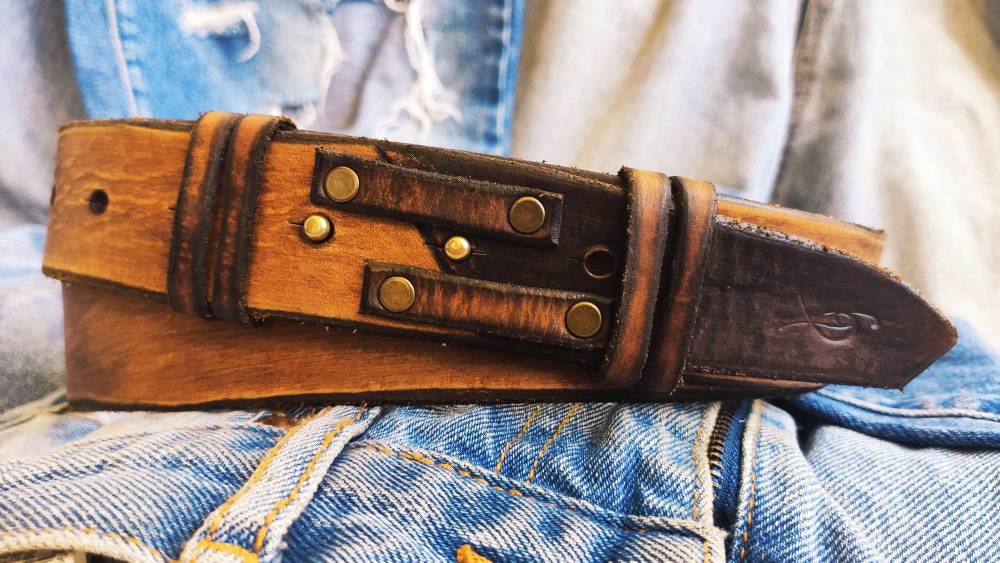 Brown  Dark Brown Narrow Belt Set - Stylish and Versatile Accessory