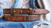 Brown leather belt without buckle and unique vintage design, stunning jeans belt ,black belt made by hand perfect personalized gift for him