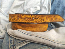 Buckleless Belt (Narrow) - Yellow Wash with Brown