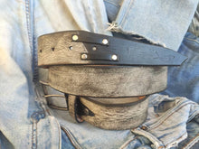 Two Pieces Belt - White with Black Wash
