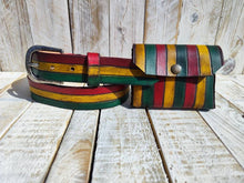 Handcrafted African-Inspired Bob Marley Reggae Colors Leather Coin Wallet.