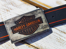 Handmade Harley Davidson Leather Belt Buckle for Bikers