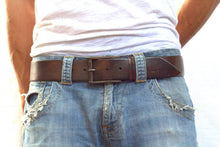 Simple belt - dark brown
